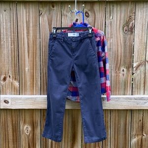 Old Navy Boy Straight Chino Pant Sz 6 Navy Blue